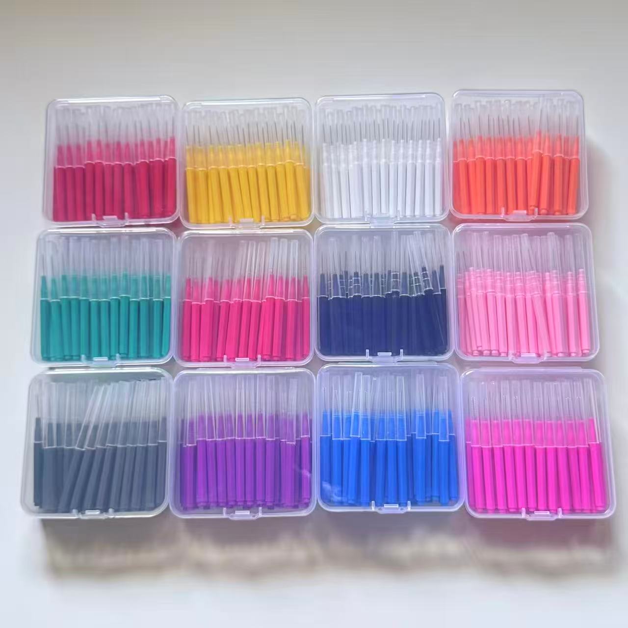 30pcs interdentaires droites pour adultes, nettoyage des brosses interdentaires, appareils orthodontiques, espaces entre les