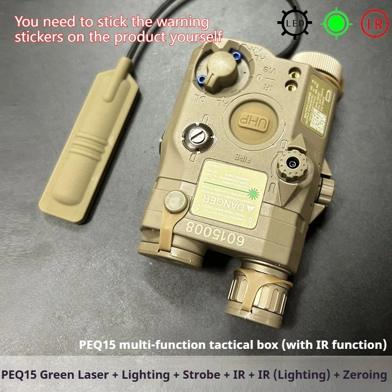 Taktische Airsoft PEQ-15 PEQ15 LA5C Red Dot Grün Blau IR Füllen Licht Laser Anzeige Waffe Scout Licht LED Strobe Taschenlampe PEQ
