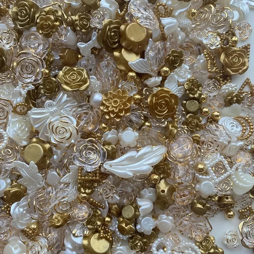 30 g/Beutel gemischte barocke Rose Imitationsperle Schleife DIY Zubehör
