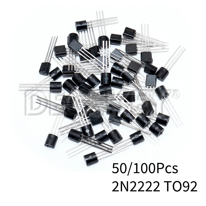 50/100PCS Transistor Kit 2N2222 TO92 NPN 30v 800MA Transistoren Elektronische kit