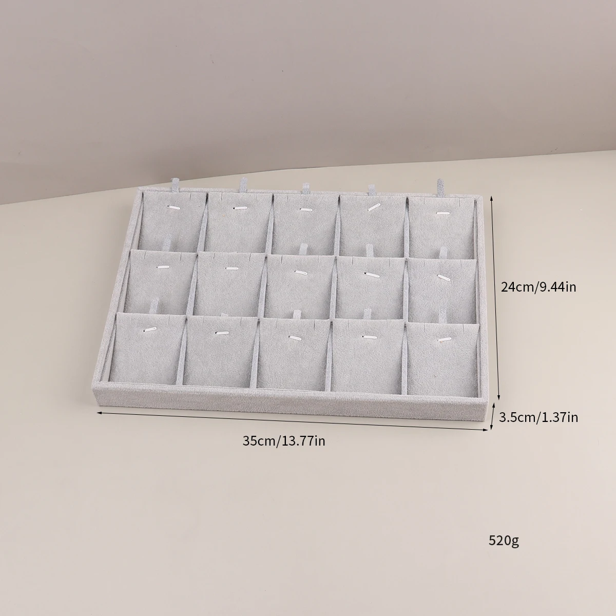 เครื่องประดับกํามะหยี่ STACKABLE ประณีตผู้ถือเครื่องประดับแบบพกพาแหวนต่างหูสร้อยคอกล่อง