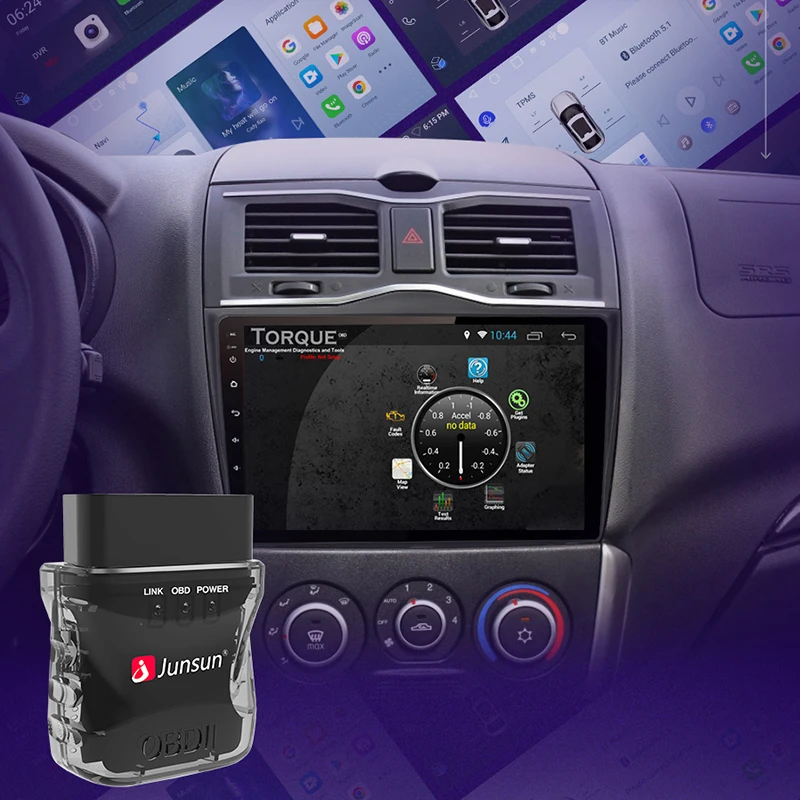 Mini ELM327 Car Diagnostic Tool, Auto Scanner, Compatível com Bluetooth 4.0, OBD2 V3 Adapter, Digitalizar Ferramenta para DVD, Acessórios do carro