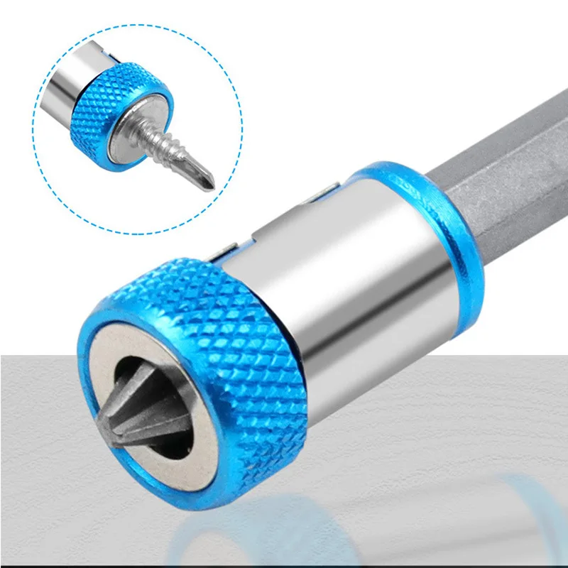 3pcs Magnetic Bit Holder Alloy Electric Magnetic Ring Screwdriver Bit Strong Non-slip Magnet Ring for Phillip Bit Magnetizer