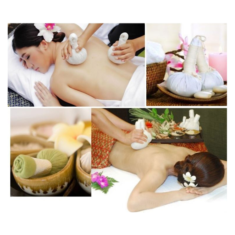 Bola de masaje a base de hierbas tailandesas, Bola de masaje de moxibustión cálida, Spa tailandés, Bola para el cuidado de la salud, fisioterapia, terapia caliente, masajeador relajante