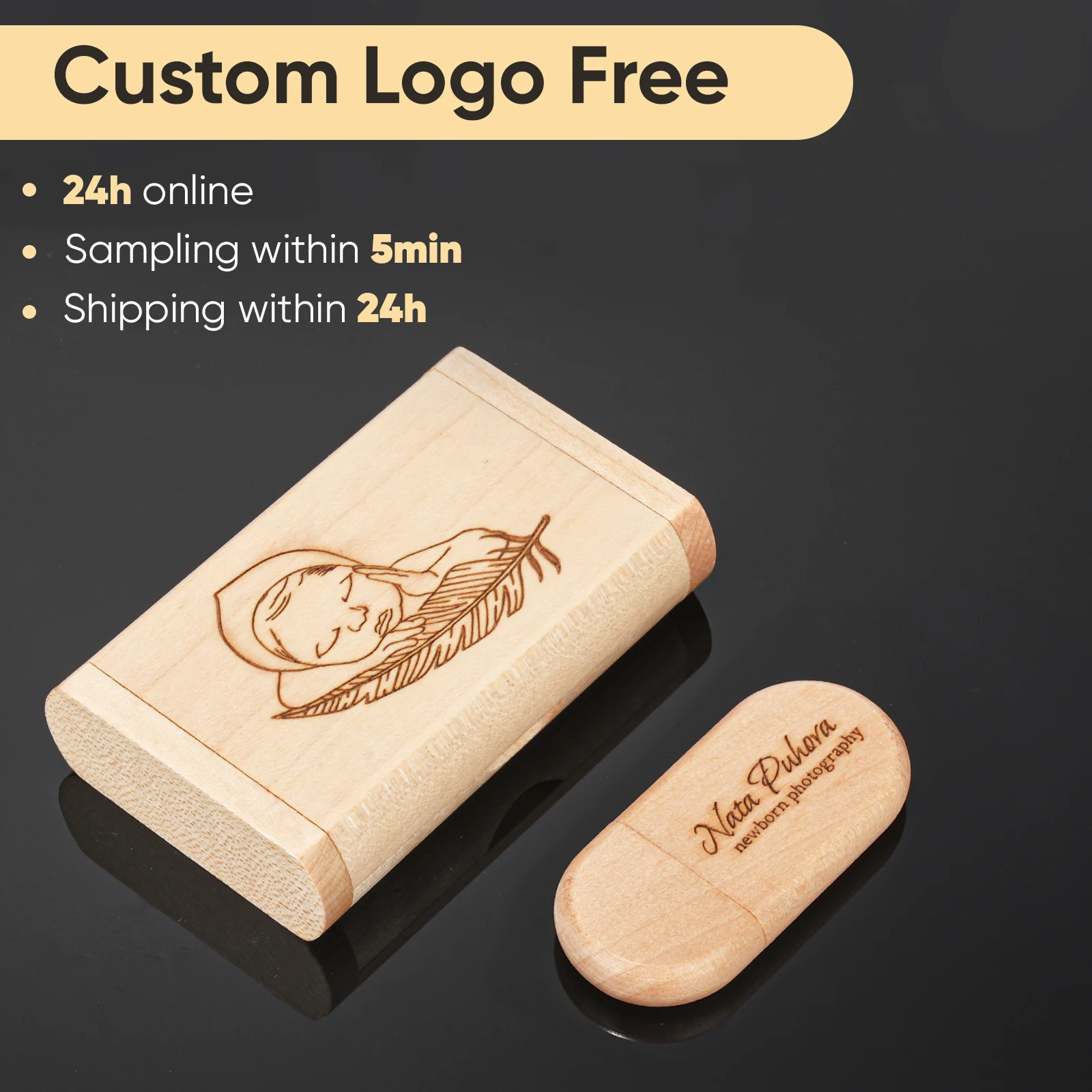 JASTER USB Flash Drive 2,0 128GB Memory Stick madera/bambú logotipo gratis Pendrive 4GB 8GB 16GB 32GB 64GB Pen Drive regalos de boda