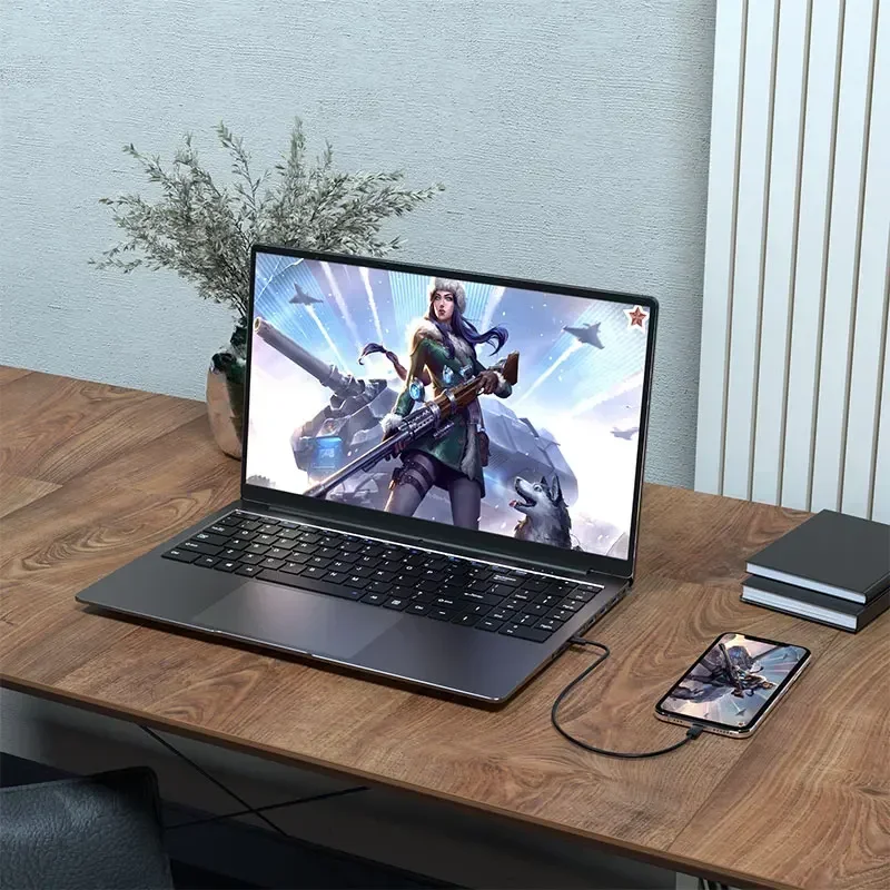 2023 Office Laptops Gaming Windows 10 School Cheap Folding Notebook PC 15.6 Inch Intel Celeron N5095 16G RAM 1TB Dual WiFi