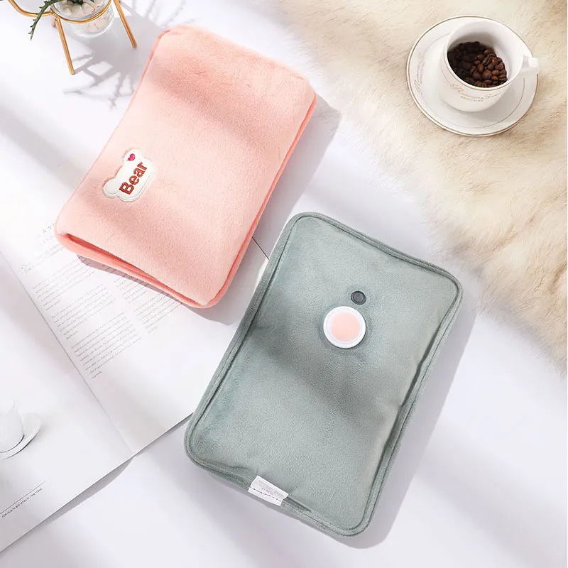 ชาร์จน้ําร้อนขวดน่ารักไฟฟ้ามืออุ่น EU Plug Reusable Hot Compress กระเป๋าเครื่องทําความร้อน Pad กระเป๋ามืออุ่น