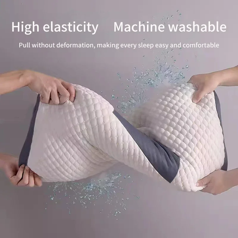 1PC Almohada 목 베개 도움 수면 목을 보호 자궁 경부 정형 외과 콩 섬유 마사지 가정용 스파 베개 수면