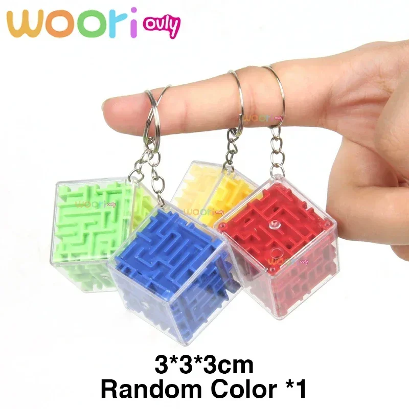 1-3Pcs 3D Maze Cube Transparent Magic Cube Puzzle Speed Matching Anti-stress Toy Rolling Ball Game Cube Maze Children Education