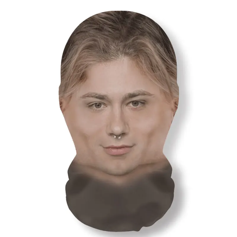 3D Printed Real Person Mask Funny 360 Degree Full Face Masks Cosplay Internet Celebrity Props Elastic Mesh Balaclava Headcovers
