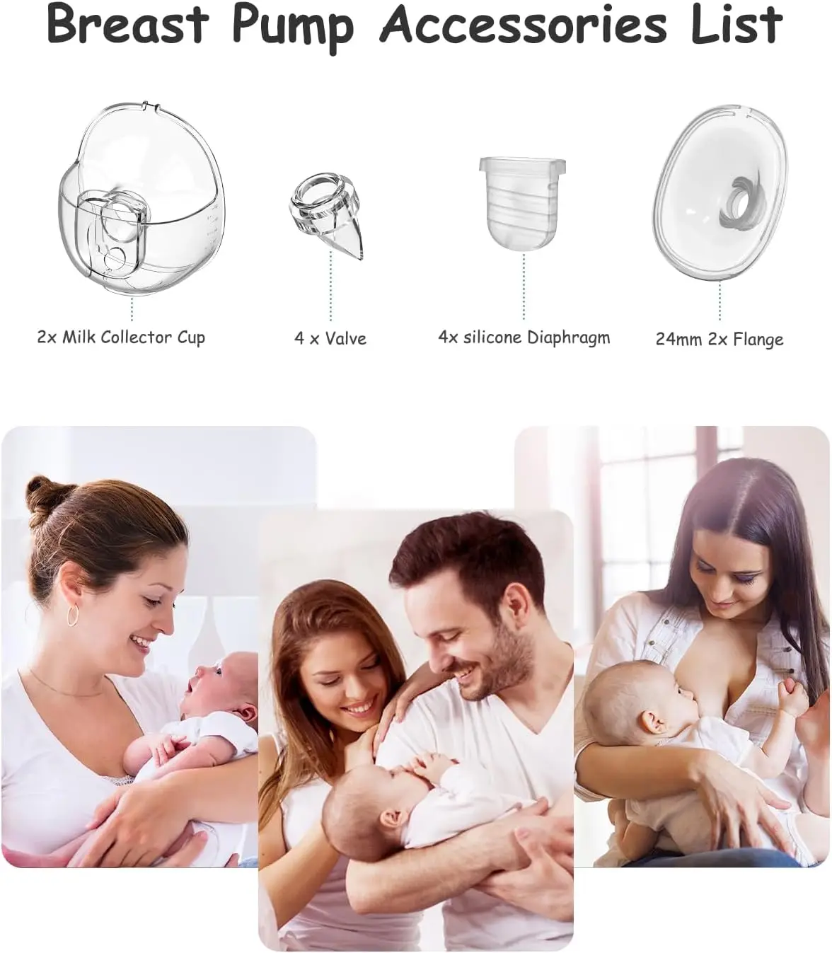 Pièces de rechange pour tire-lait portables, compatibles avec le tire-lait portable S32/Lansinoh, tire-lait portable Duo discret