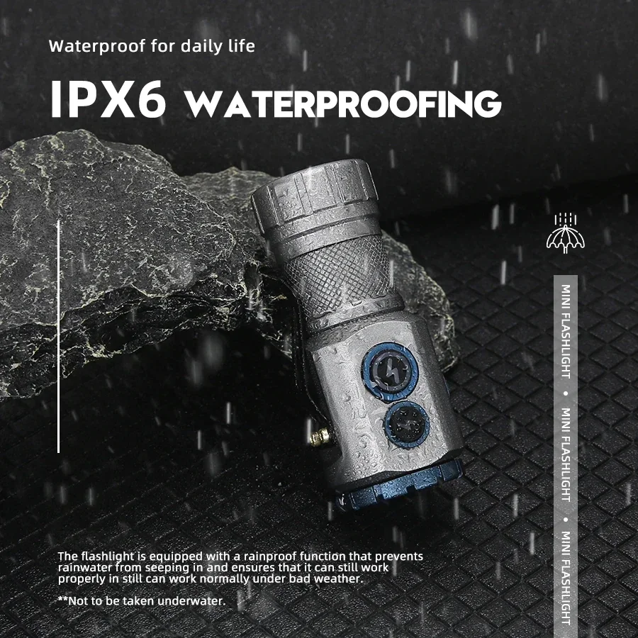 Linterna LED RBG recargable por USB, potente Mini linterna táctica EDC de 2000LM con batería 18350, antorcha de pesca para acampar al aire libre