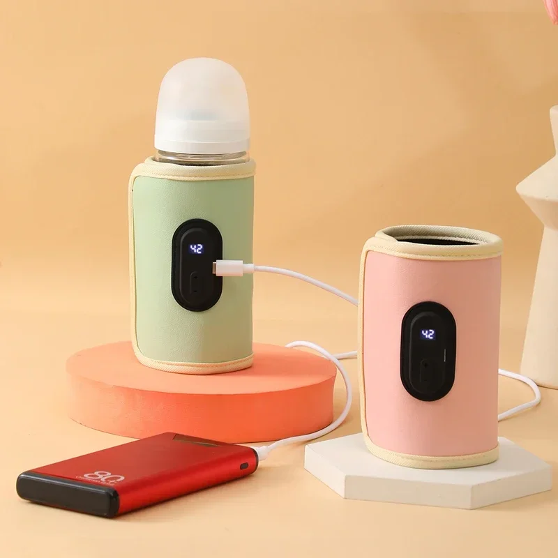 USB 哺乳瓶 PU サーマルバッグ旅行ベビーカー断熱哺乳瓶ヒーター新生児ポータブル給餌ウォーマー