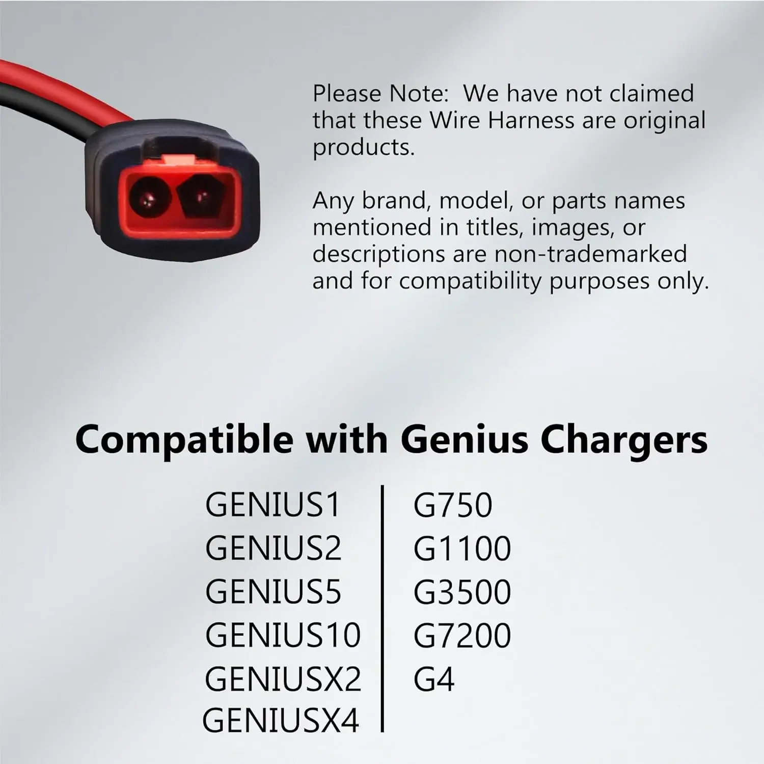 Arnés de cables de 55cm Compatible con conector de Terminal de ojal NOCO GC002 x-connect M6 (6MM) para cargadores de batería inteligentes NOCO Genius