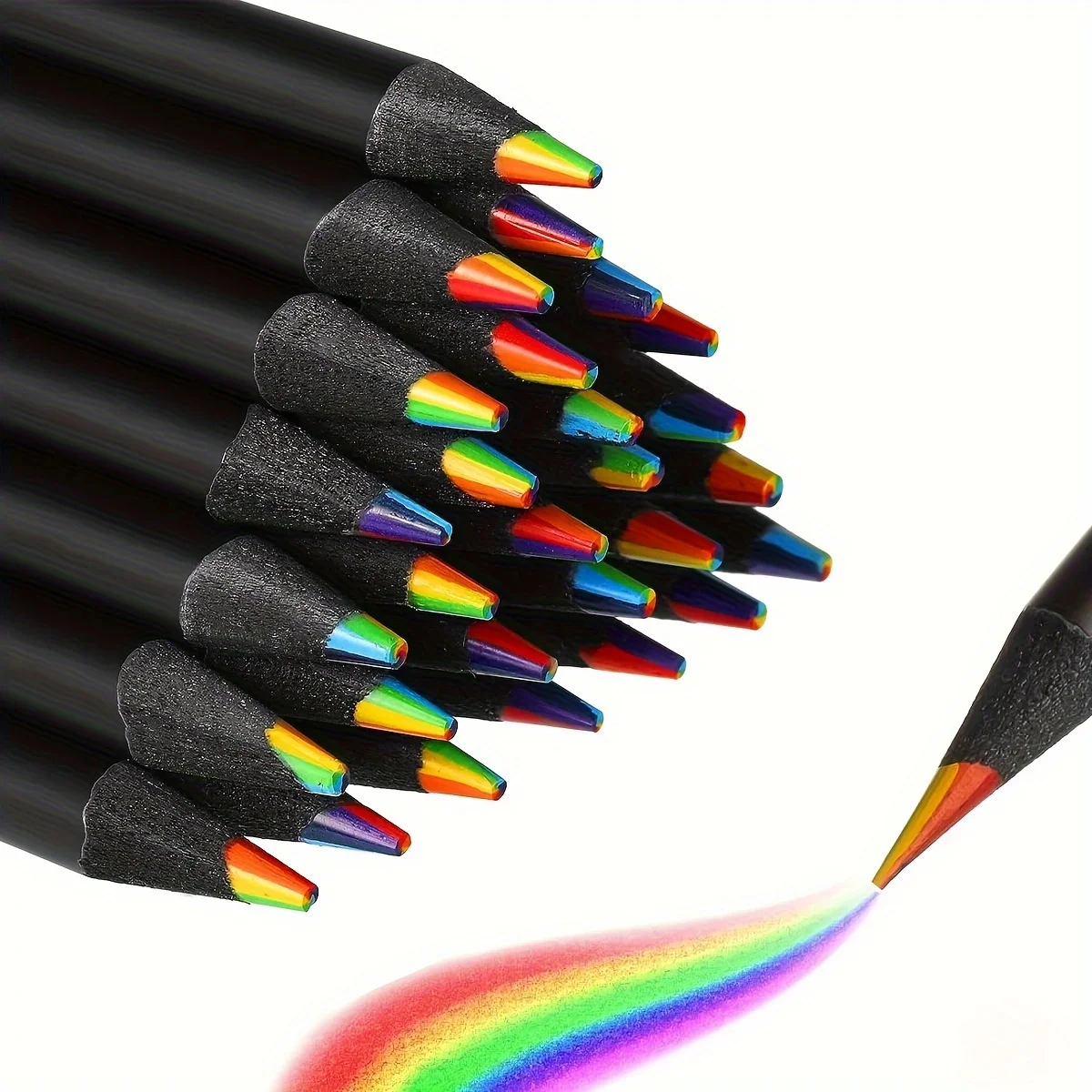 12/24/36/48 Uds. Lápices de colores de 7 colores, lápices de colores de 3,3mm para dibujo artístico, colorear, regalo de Acción de Gracias de Halloween