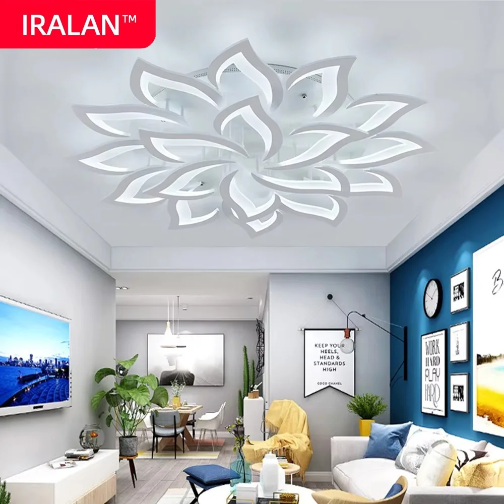 Iralan conduziu a luz de teto lustre quarto sala estar jantar cozinha traf moderna decoração do quarto inteligente regulável luminária
