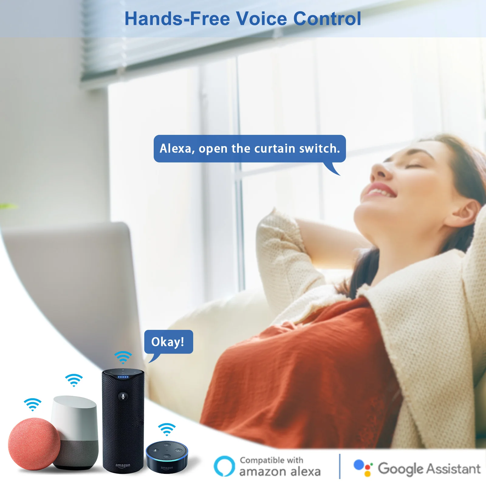 LoraTap Tuya Smart ZigBee y Wi-Fi cortina persianas módulo de interruptor porcentaje Control remoto por voz por asistente de Google Alexa