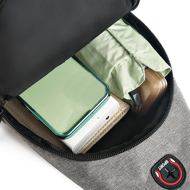 Nuova borsa da petto in tela di nylon da uomo - Borsa a tracolla singola stile casual e sportivo con cinghie sul petto