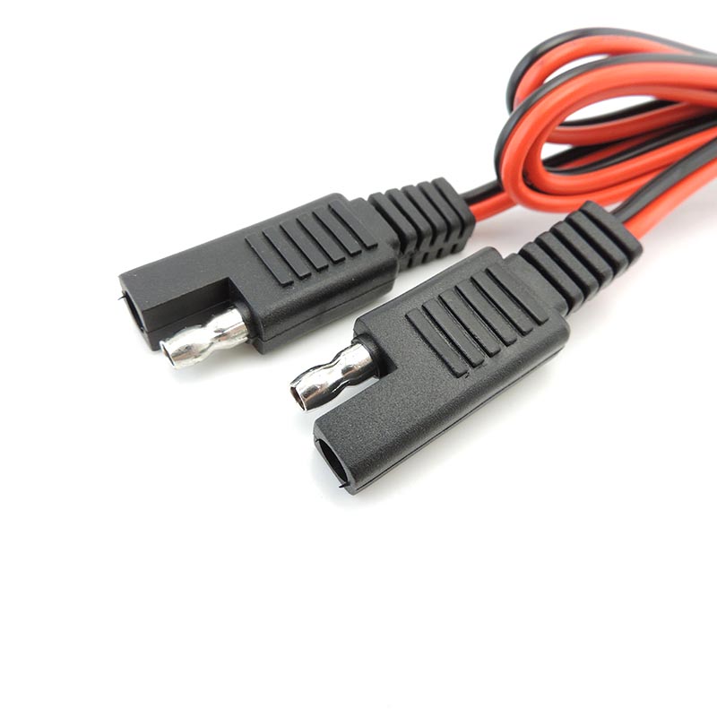 Cable de extensión de alimentación SAE a SAE con cubierta antipolvo, Conector de desconexión rápida para automóvil, 18awg, 10A, 12V-24V