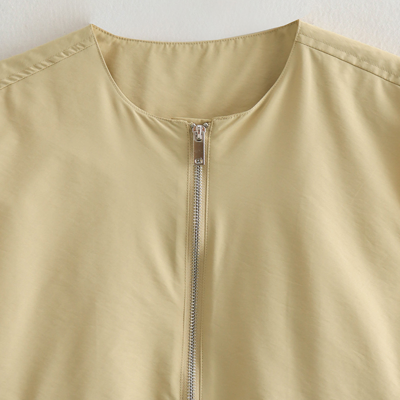 Kurze Weste für Damen, modisch, mit Reißverschluss, Weste für Damen, ärmellos, lockere Mäntel, weiblich, schick, Faltenoberteile, P Diego Diego Diego