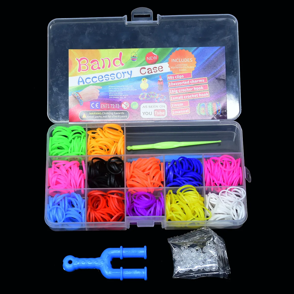 ยางยืดหยุ่น DIY ชุดเครื่องมือที่มีสีสันสานสร้อยข้อมือหัตถกรรมชุดสาวของขวัญของเล่นเด็กสําหรับเด็ก 7 8 10 ปี