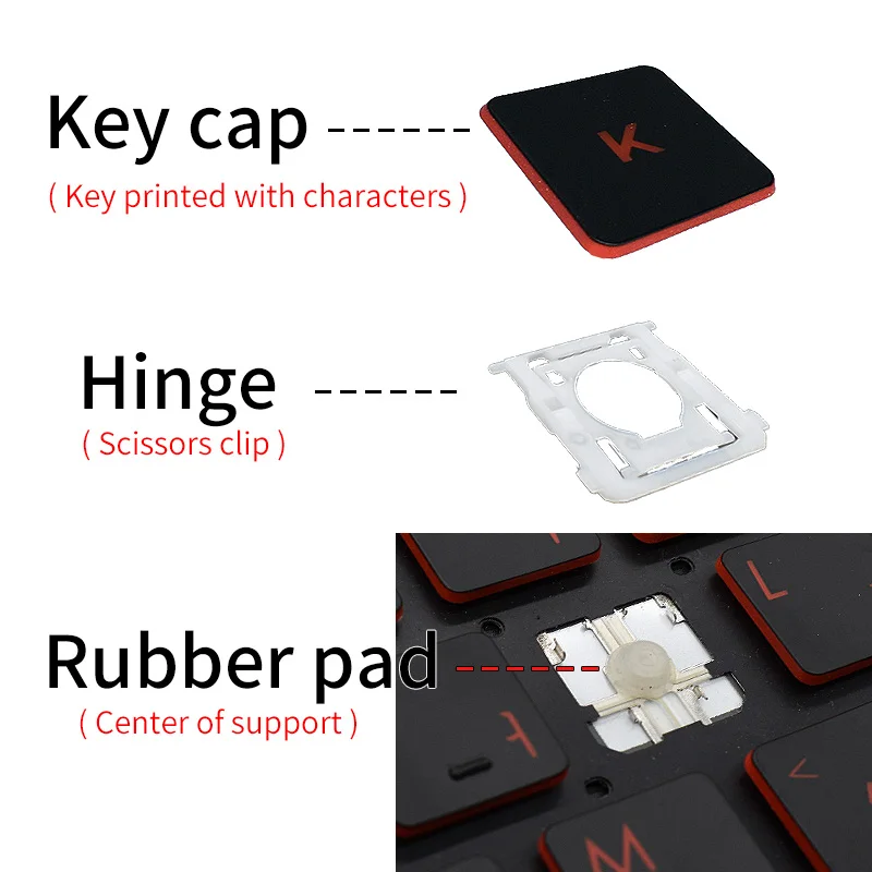 Replacement Keycap Key cap Hinge For Logitech Keycap MX YR0073 Graphite Grey White Black Keyboard KeyCap