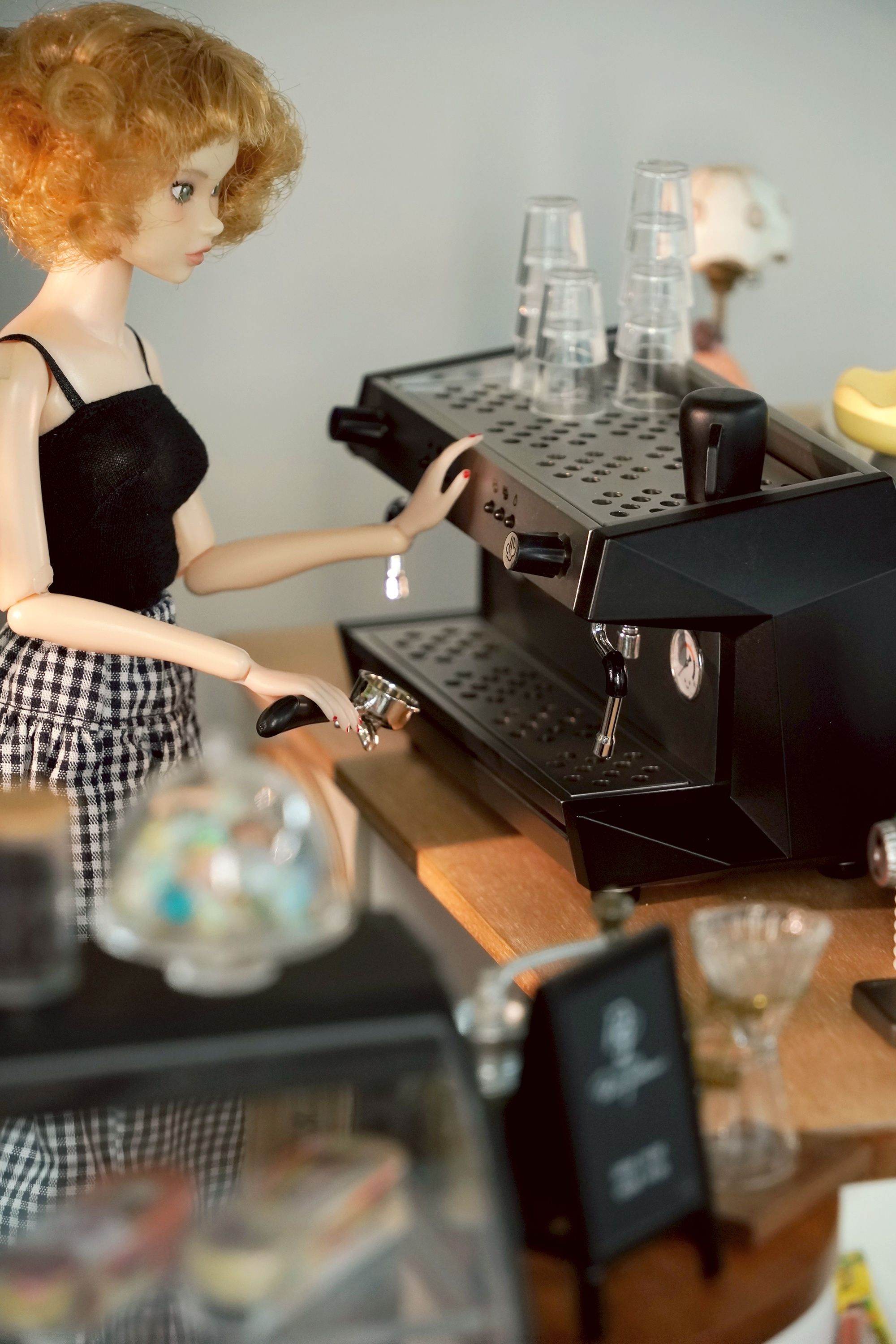 1/6 модель кукольного дома, мебельные аксессуары, мини-модель, коммерческая кофемашина