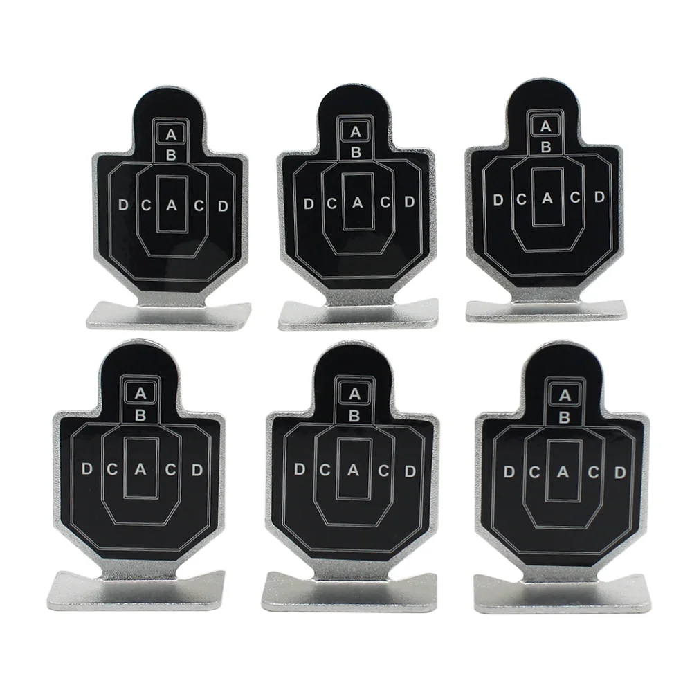 VULPO 6 unids/lote juego de objetivos de tiro táctico duradero caza Airsoft práctica objetivo de Metal