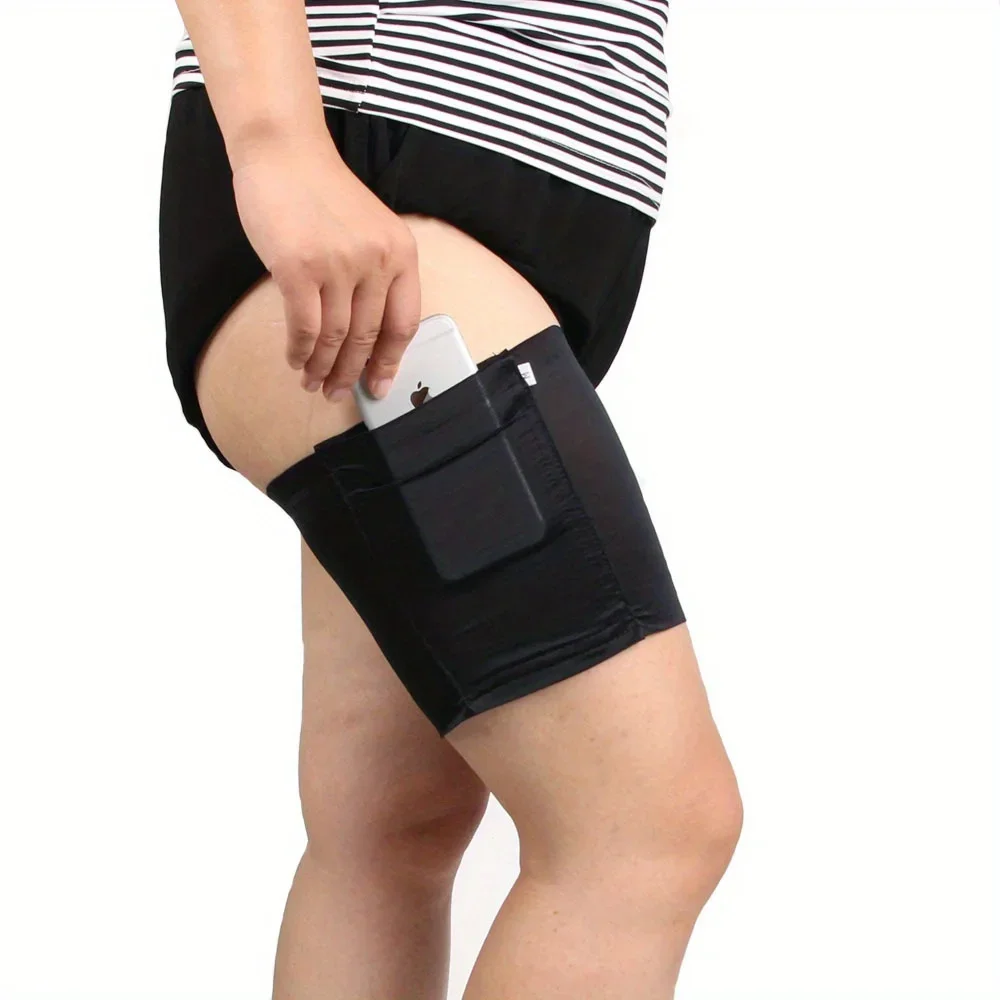 Novo meia de telefone de venda quente dos eua e europeu, bolsa de telefone móvel antiderrapante da coxa, titular do cartão feminino