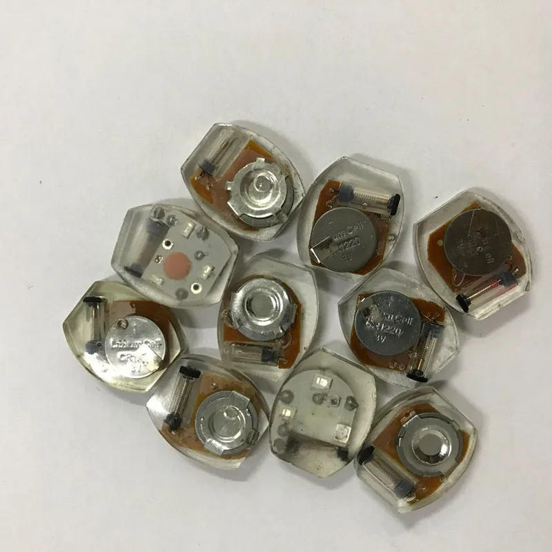 50ชิ้นโคมไฟ LED ระยิบระยับแบบสั่นสีสันสดใสโคมไฟเรซิ่นแม่พิมพ์ฟิลเลอร์ DIY RGB อุปกรณ์เสริมสำหรับของตกแต่งงานฝีมืออีพ็อกซี่