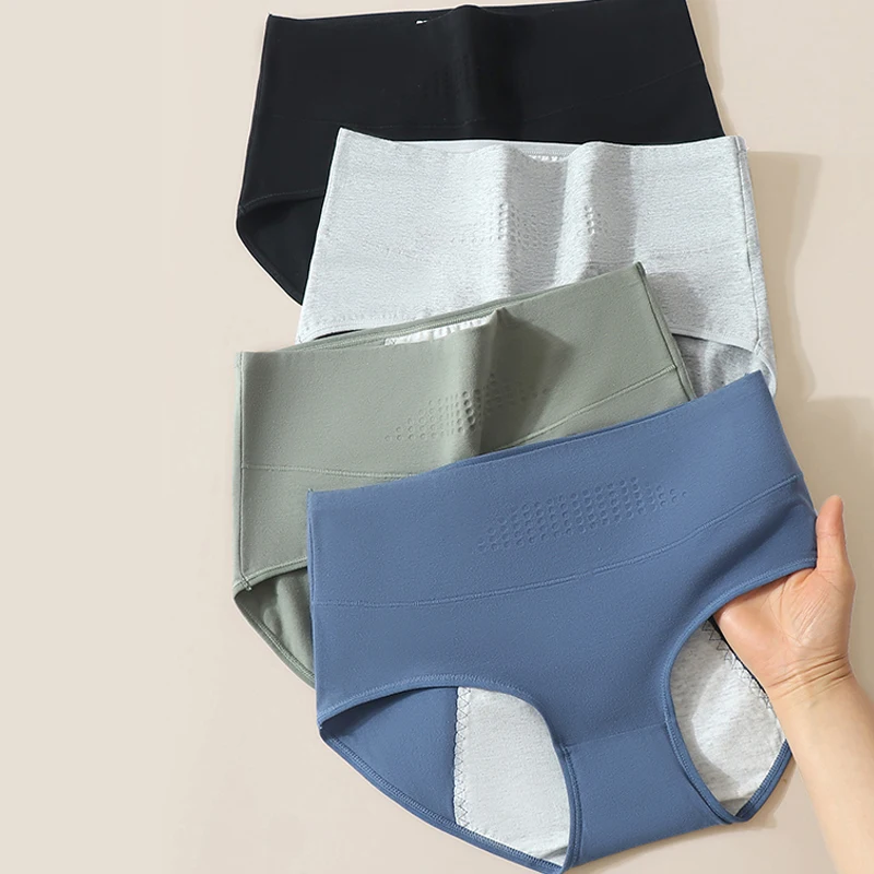 ハイウエスト月経女性のパンティー期間パンツ漏れ防止生理下着綿プラスサイズ L-4XL 女性ブリーフ