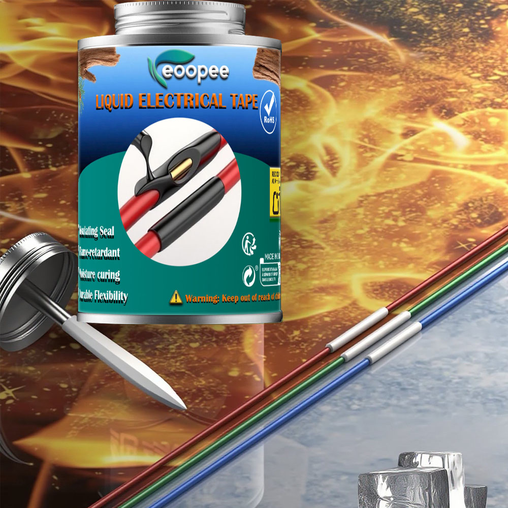 Liquid Waterproof Electrical Tape Epoxy Resin Black Glue Quick Drying Sealant For Wires And Cables Home Use Fix Line Glue