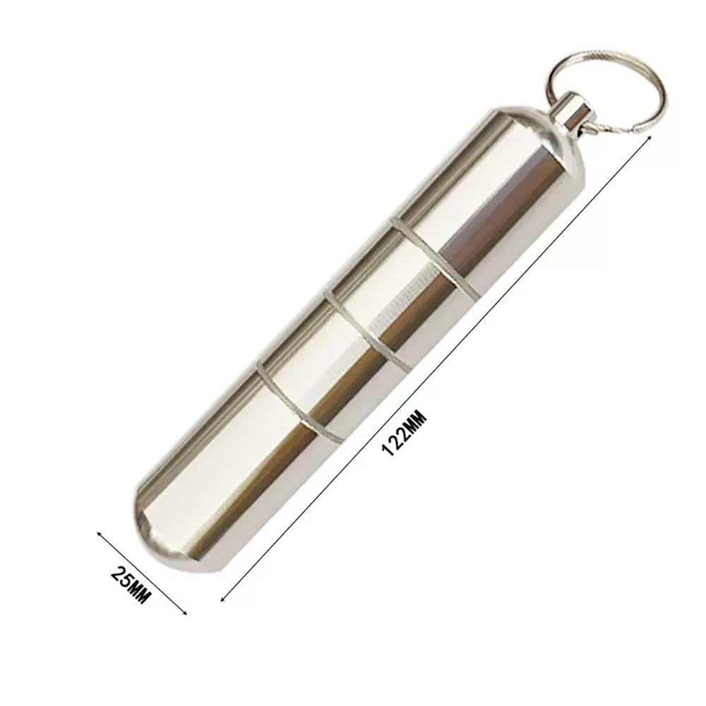 Silberne Zigarrenbox aus Aluminiumlegierung, Tabakzubehör, Geschenk für Herren, Gadgets, wasserdichte Zigarettenetui, Pille, Zahnstocherkapsel