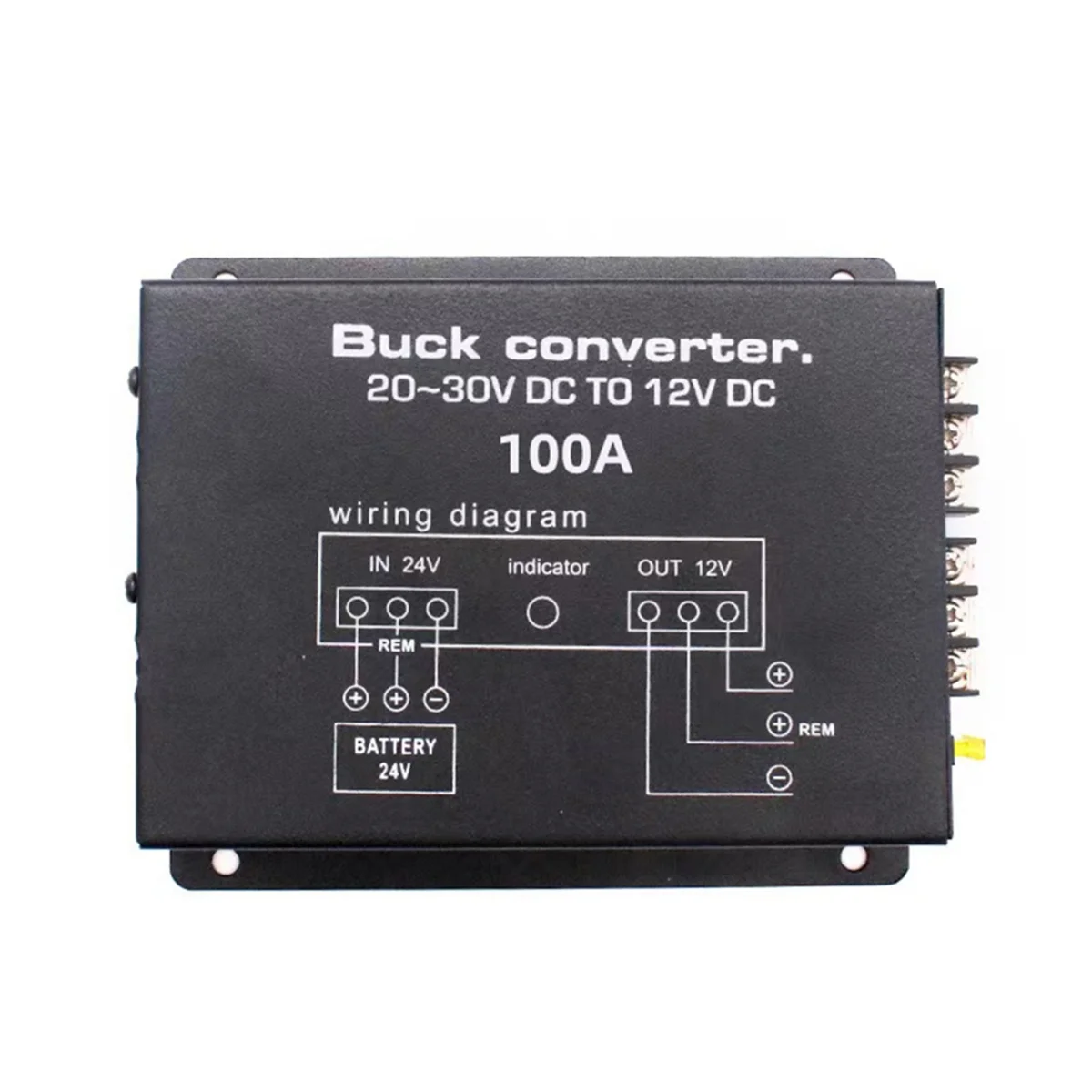 Nowy konwerter elektryczny 100A DC 24V na 12V z regulacją temperatury do wózka golfowego Club Car Truck Bus