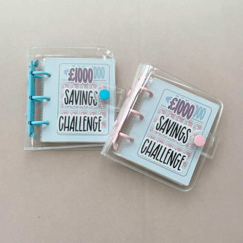 Creative Savings Deposit Bag, Cash Ledger, Mini Savings Binder, Binder Envelope Savings Challenge Book, Mini Budget Hanging Chart