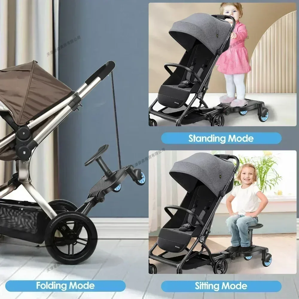 Acessórios universais para carrinho de bebê, adaptador de placa de passo com assento, scooter, acessórios para bebê, engate