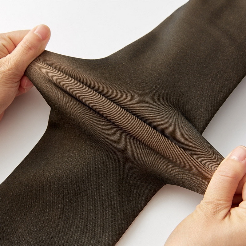 Mallas térmicas de forro polar para mujer, pantimedias translúcidas falsas, medias cálidas para mujer, medias gruesas de invierno