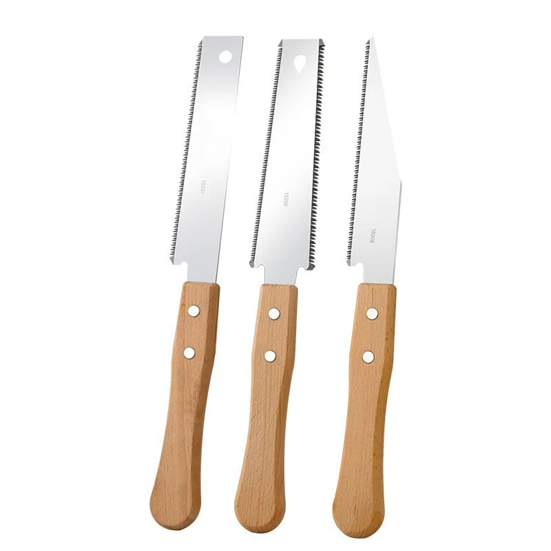 Japanese Style Hand Saw Non-slip Wooden Handle Pull Saw Flush Cut Saw Flexible Handsaw Woodworking Cutting Tool Hand Saw