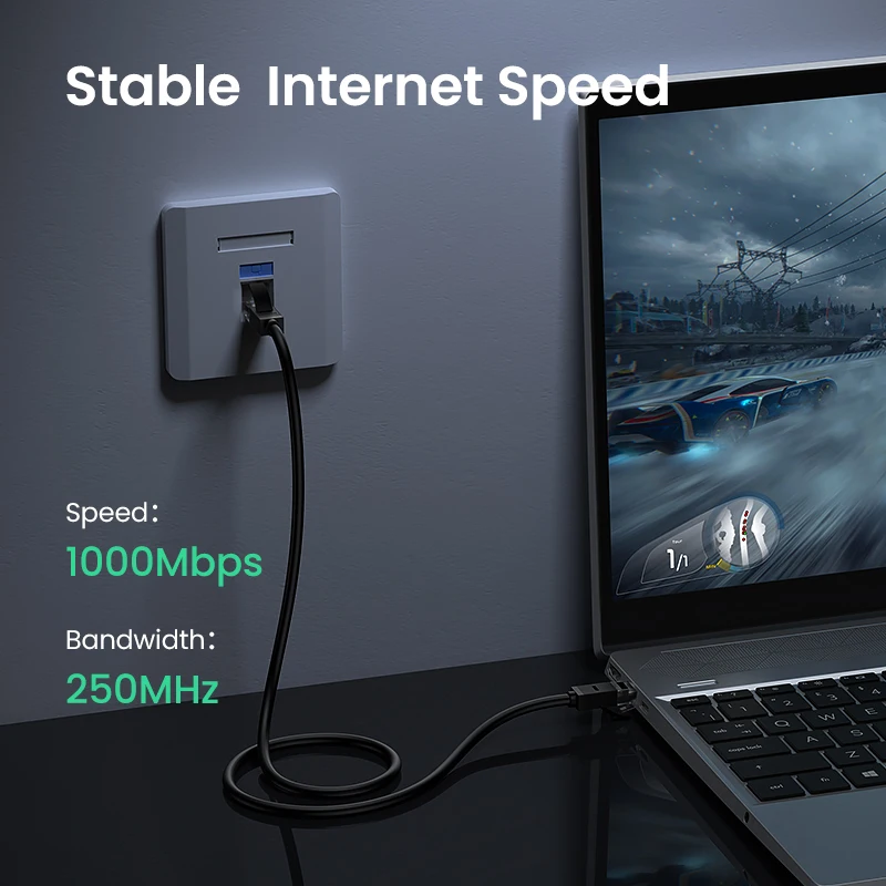 UGREEN Ethernet-кабель 1000 Мбит/с Cat 6 Сетевой шнур UTP Гигабитный сетевой провод для ноутбука Маршрутизатор RJ45 CAT6 Ethernet-кабель