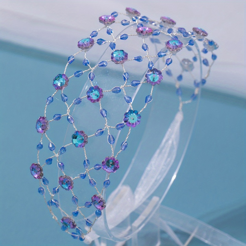 Diadema barroca de cristal para mujer, Tiara con diamantes de imitación para novia, accesorios para el cabello de boda, joyería, banda, Tiara