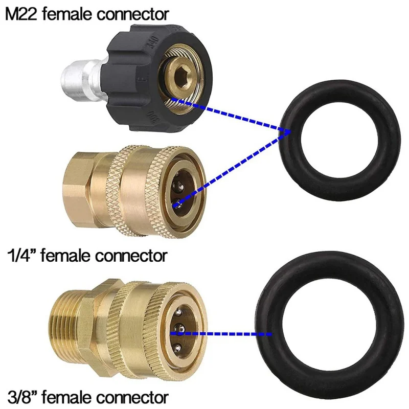 80/40 Cái/bộ O-Nhẫn 1/4 M22 3/8 O-Nhẫn Cao Cấp Hồi Cho Áp Lực Vòi nhanh Chóng Ngắt Kết Nối Công Cụ Bán Buôn