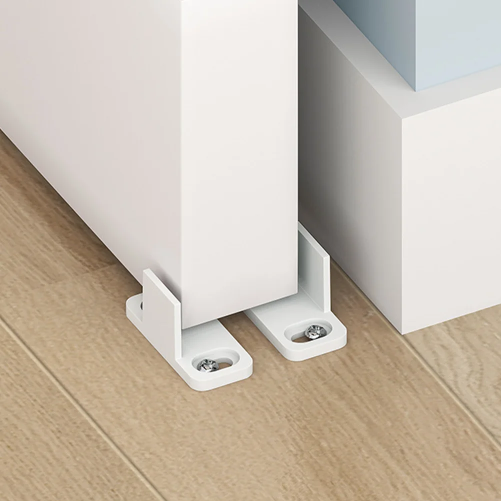 Barn Door Floor Guide Sliding Door Bottom Floor Guide Stopper Hardware Part for Rolling Sliding Cabinet Doors Smooth Silent