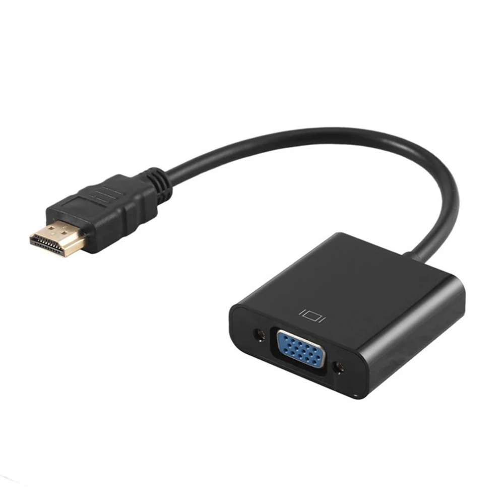 Hdmi-compatível para vga adaptador digital analógico hdmi-compatível macho para famale conversor de cabo vga para pc portátil tablet hdtv