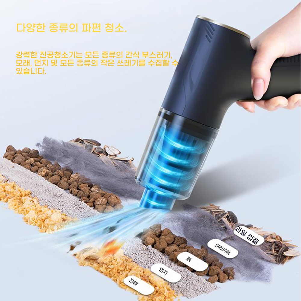 CENRR 98000PA 미니 자동차 진공 청소기 무선 강력한 무선 자동차 청소기 휴대용 공기 총 휴대용 진공 청소기