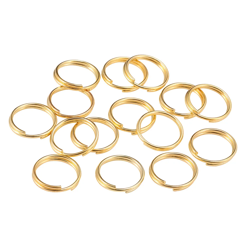 50-200Ps/lot 4-20mm złoty rod otwarte pierścienie skokowe podwójne pętle dzielone pierścienie złącza dla DIY tworzenia biżuterii ustalenia akcesoria