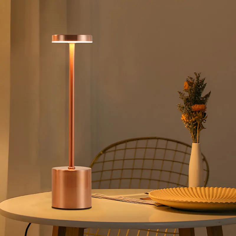 3 Color Light Dimming Cordless LED Table Lamp Retro Bar Atmosphere Light for Restaurant Bar Outdoor Ambient