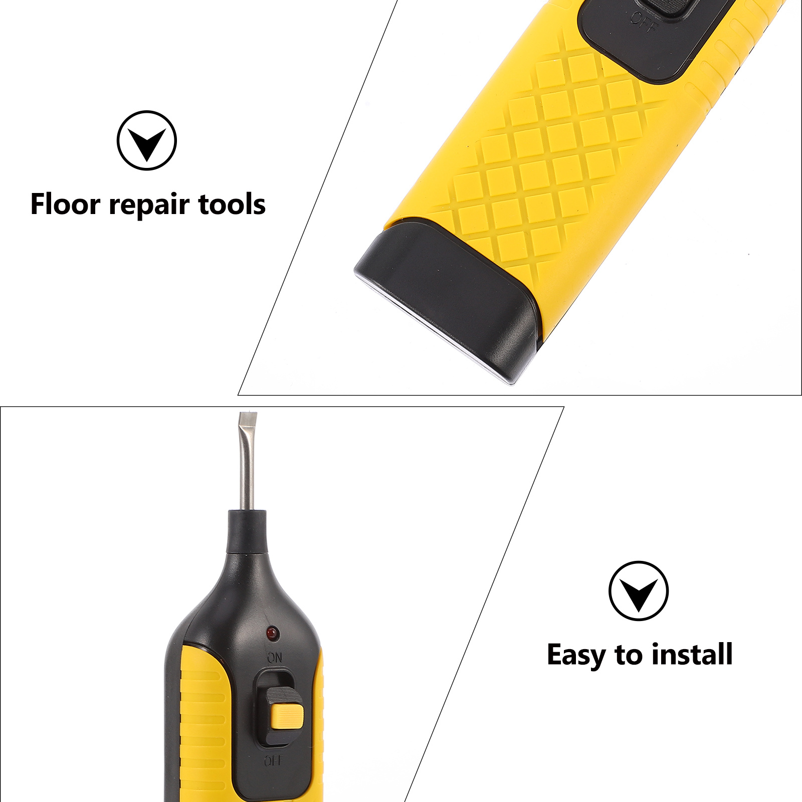 Kit de réparation de sol pour outil de Surface en bois stratifié, bloc de cire, boîte de rangement en fer électrique, espace