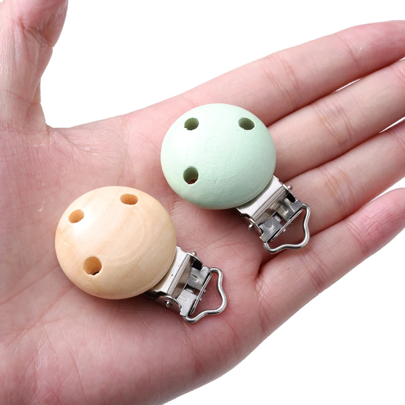 5 Cái/lốc 10 Màu 30Mm Cho Bé Tự Làm Núm Vú Dây Chuyền Tinh Phụ Kiện Vòng Gỗ Núm Vú Giả Kẹp An Toàn Cho Bé Mọc Răng bộ Trang Sức