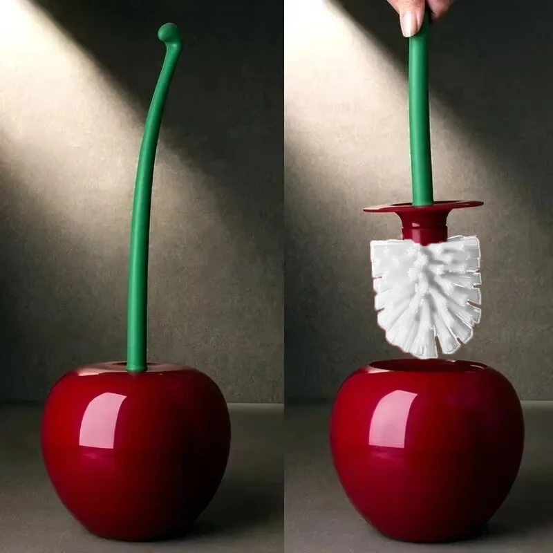 Ensemble de porte-brosse de toilette rouge, créatif et charmant, sans forme, accessoires de toilette, 1 pièce
