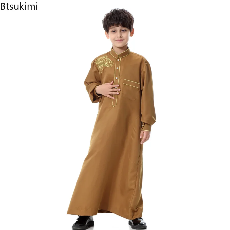 男の子と女の子のためのイスラム教徒のドレス,イスラムの服,アバヤ,ラマダン,解凍,ジュバ,ダッファ,アラブ,中東,2025